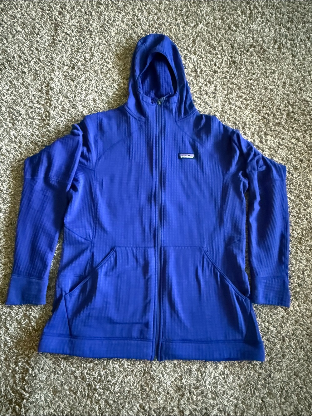 Patagonia Blue Full-Zip Hooded Jacket-XL